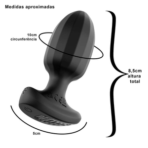 Plug Anal Com Vibro 9 Modos De Vibração Recarregável - App – Stoys
