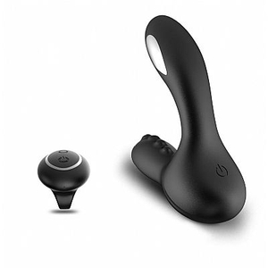 PLUG ANAL SILICONE ESTIMULADOR  RECARREGAVEL - MASSAGEADOR DE PROSTATA COM VIBRO CHOQUE
