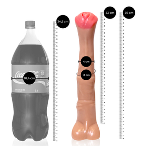 Dildo Pênis Gigante Realístico com ventosa -  36x6,2cm