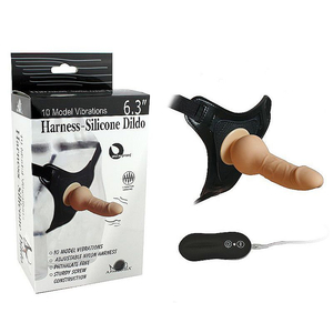STRAP ON EM SILICONE COM VIBRADOR 10 VIBRAÇÕES;cor:BEGE