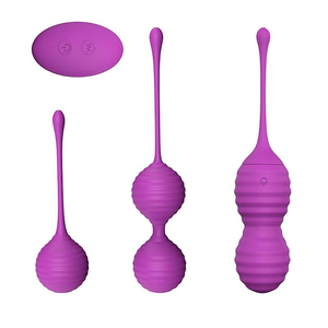 CONJUNTO  BOLAS DE POMPOARISMO EM SILICONE  COM VIBRO E CONTROLE/ SWEETHEART