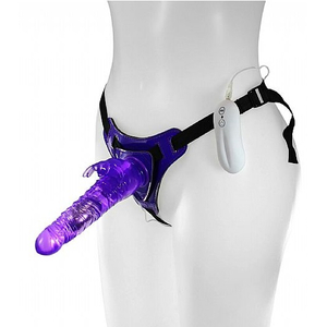STRAP ON / CINTA PENIANA COM VIBRADOR E ESTIMULADOR CLITORIANO  / 10 VIBRAÇÕES / RABBIT DONG/ 5016 / 5018