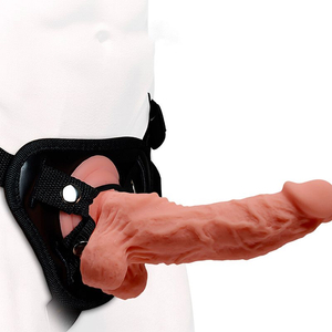 CINTA COM PÊNIS REALÍSTICO COM VIBRO, EM CYBER  COM  VENTOSA  MARS DILDO 2 - 18,5 X 3,8 CM