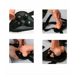 CINTA COM PÊNIS REALÍSTICO COM VIBRO, EM CYBER  COM  VENTOSA  MARS DILDO 2 - 18,5 X 3,8 CM