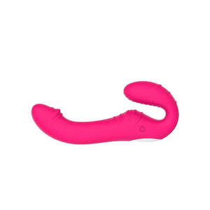 STRAPLESS ESTIMULADOR DO PONTO G / DUPLO VIBRADOR / 10 VIBRAÇÕES / COM CONTROLE / RECARREGÁVEL /