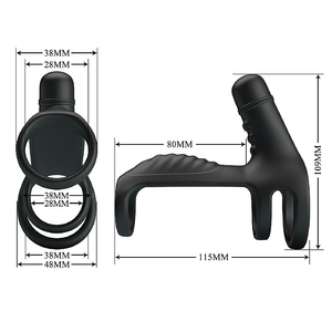 ANEL PENIANO COM ANEL DE ESCROTO E VIBRO