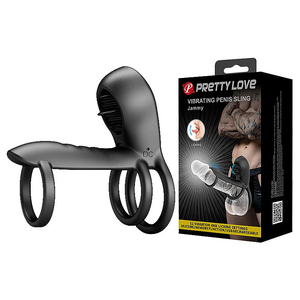 Anel Peniano Recarregável,Com Anel De Escroto E Vibro De Clitoris - Jammy – Pretty Love