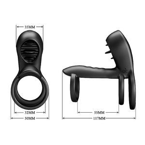 Anel Peniano Recarregável,Com Anel De Escroto E Vibro De Clitoris - Jammy – Pretty Love