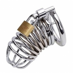 BDSM / CINTO DE CASTIDADE MASCULINO / COM CADEADO / EM ZAMACK