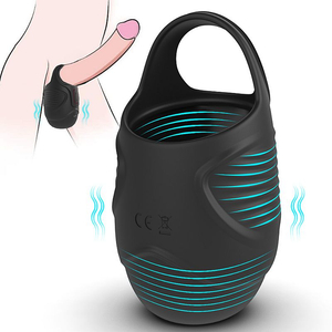 ANEL PENIANO COM VIBRADOR DE ESCROTO / EGG PRO