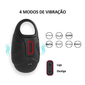 ANEL PENIANO COM VIBRADOR DE ESCROTO / EGG PRO