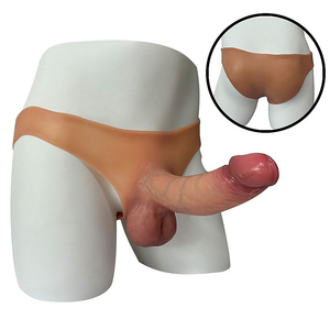 Cinta com penis Integrado em silicone liquido -19,5x5cm