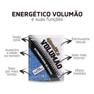 Excitante Masculino ,Energético em pó Sachê Volumão – Hot Flowers
