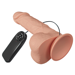 Dildo Pênis CyberSkin Realístico com ventosa e vibro multivelocidade - 21,8x4,3cm – Pretty Love –