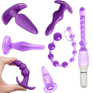 Kit 6 Plugs Anal variados +  Plug Vibratório – Stoys
