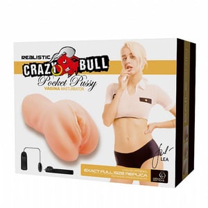 MASTURBADOR REALÍSTICO COM VIBRO CRAZZY BULL
