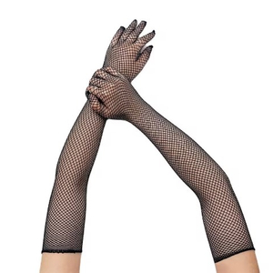 LUVA LONGA EM ARRASTÃO;Cor:Preto