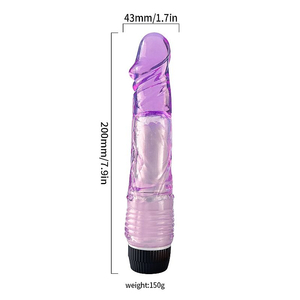 PÊNIS EM JELLY COM VIBRADOR 20 X 4 CM