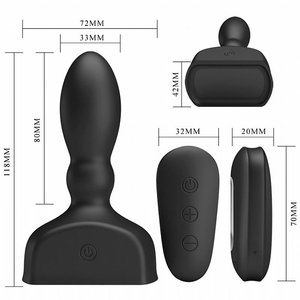 PLUG ANAL INFLÁVEL  COM VIBRO E CONTROLE / HARRIET / PRETY LOVE