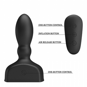 PLUG ANAL INFLÁVEL  COM VIBRO E CONTROLE / HARRIET / PRETY LOVE