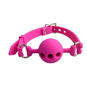 MORDAÇA BOLA/ GAG BALL / RESPIRÁVEL /  EM SILICONE -  TAMANHO PEQUENO