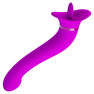 VIBRADOR DO PONTO G E CLITÓRIS - RECARREGÁVEL - FAUST - PRETTY LOVE