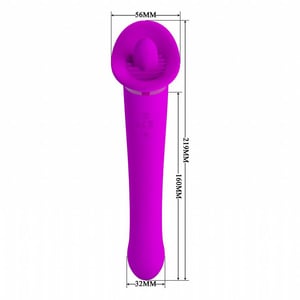 VIBRADOR DO PONTO G E CLITÓRIS - RECARREGÁVEL - FAUST - PRETTY LOVE