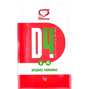 D4 LUBRIFICANTE; MORANGO /SACHÊ / SEXY FANTASY