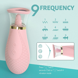VIBRADOR LAMBE-LAMBE - SUCÇÃO E VIBRAÇÃO + MOVIMENTO PISTIL