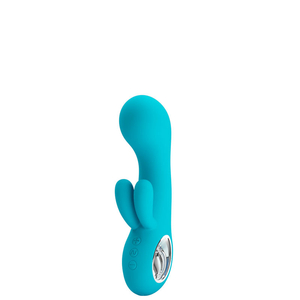 VIBRADOR RECARREGÁVEL COM ESTIMULADOR CLITORIANO DUPLO / PRETTY LOVE / CHRIS