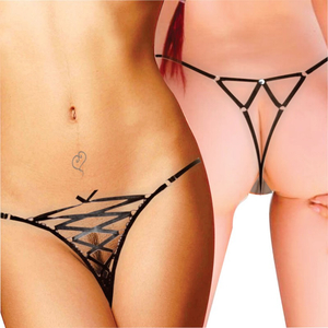CALCINHA SENSUAL COM AMARRAÇÃO EM FITA DE CETIM