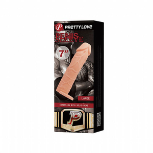 CAPA PENIANA  EXTENSORA  EM CYBER COM ALÇA TESTICULAR - PENIS SLEEVE / PRETTY LOVE /18 X 3,6 CM