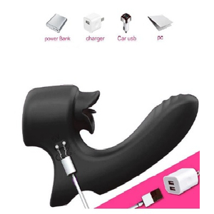 DEDEIRA MASSAGEADOR DE CLITÓRES E PONTO G / RECARREGAVEL  / 9 VIBRAÇÕES