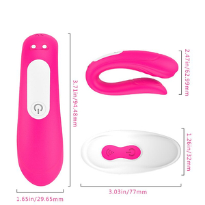 VIBRADOR PARA CASAL  COM  CONTROLE - 9 VIBRAÇÕES - RECARREGÁVEL / MERMAID /S-HANDE