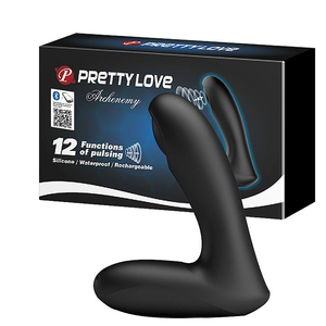 ESTIMULADOR DE PROSTATA  CONTROLE POR APP /12 VIBRAÇÕES / RECARREGÁVEL / ARCHENEMY / PRETTY LOVE