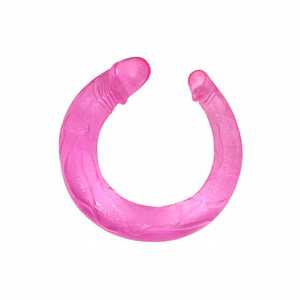 PÊNIS REALÍSTICO PARA DUPLA PENETRAÇÃO  EM JELLY  42 X 3,5 X 2,5  CM - DILDO DOUBLE DONES