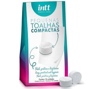 TOALHAS COMPACTAS COM 10 UNIDADES INTT