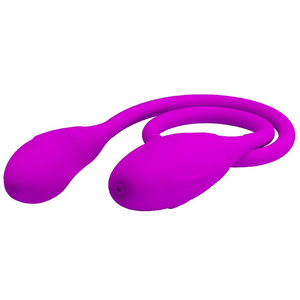 SNAKY - VIBRADOR DUPLO COM MOVIMENTO DEDILHAR E 2 PONTAS