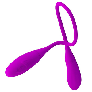 SNAKY - VIBRADOR DUPLO COM MOVIMENTO DEDILHAR E 2 PONTAS