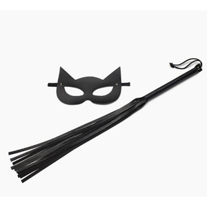 KIT CHICOTE E MÁSCARA MULHER GATO