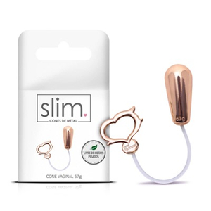 CONE VAGINAL PARA POMPOARISMO EM METAL ROSE 45G LINHA SLIM SEXY FANTASY