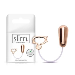 CONE VAGINAL PARA POMPOARISMO EM METAL ROSE 57G LINHA SLIM SEXY FANTASY