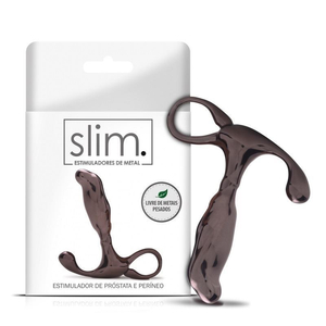 ESTIMULADOR DE PRÓSTATA E PERÍNEO EM METAL SLIM