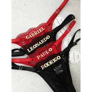 CALCINHA EM RENDA PERSONALIZADA (letras)