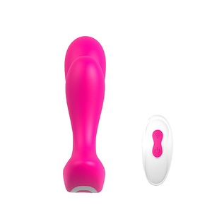 PLUG ANAL DUPLO  EM SILICONE / PLUG COM VIBRO E CONTROLE / RECARREGÁVEL / MENTO