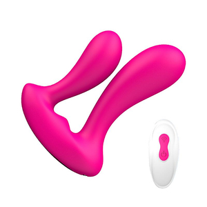 PLUG ANAL DUPLO  EM SILICONE / PLUG COM VIBRO E CONTROLE / RECARREGÁVEL / MENTO