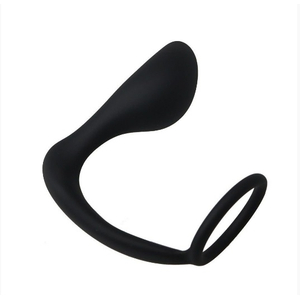 PLUG ANAL COM ANEL EM SILICONE ESTIMULADOR  / MASSAGEADOR DE PROSTATA