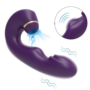 Vibrador de Ponto G e Clitóris com Pulsação e Dedilhar / Tapping no Meio