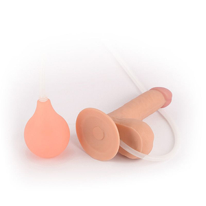 Dildo Pênis Realístico Ejaculador Spray de água em Silicone - 19 x 4 cm
