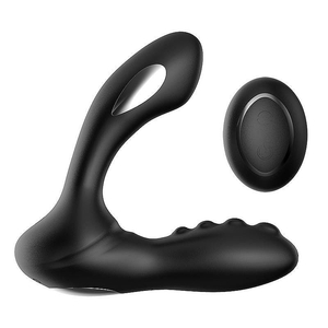 PLUG ANAL SILICONE ESTIMULADOR  RECARREGAVEL - MASSAGEADOR DE PROSTATA COM VIBRO CHOQUE